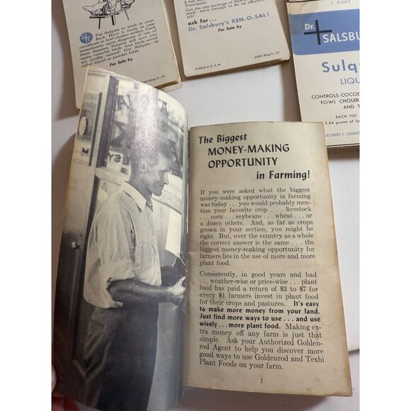 Vintage Advertising Notepads VC Fertilizers Tex Hi Plant Food Farmer Lot READ - Picture 12 of 13